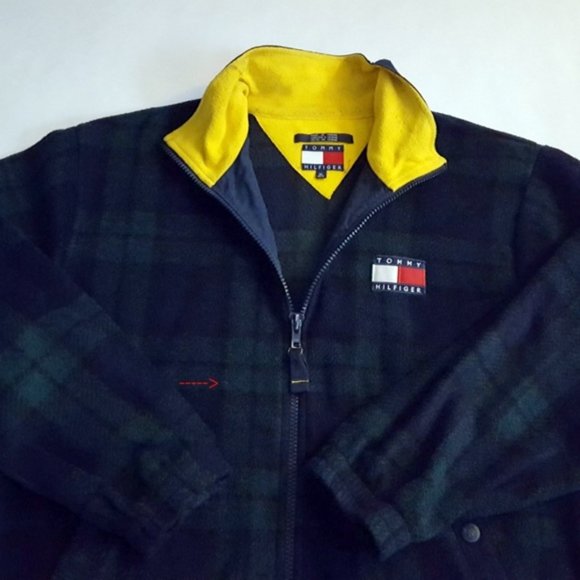 Vintage Tommy Hilfiger Plaid Fleece Jacket - Picture 2 of 6